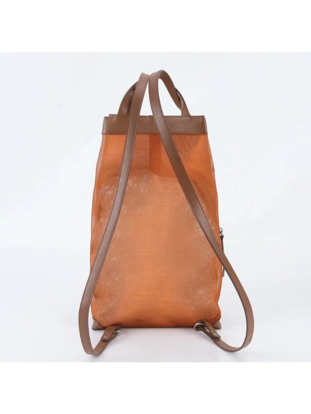 Loewe Mesh Leather Backpack Shoulder Bag